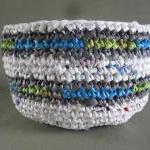 Upcycled Plarn Bowl - Made From Recycled Grocery..